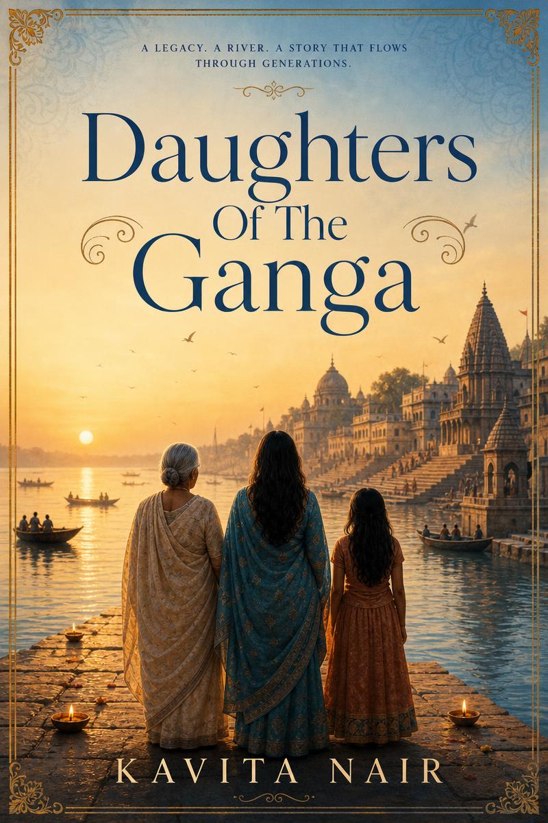 Daughters Of The Ganga novel cover by Kavita Nair