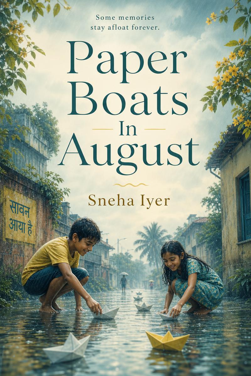 Paper Boats In August novel cover by Sneha Iyer