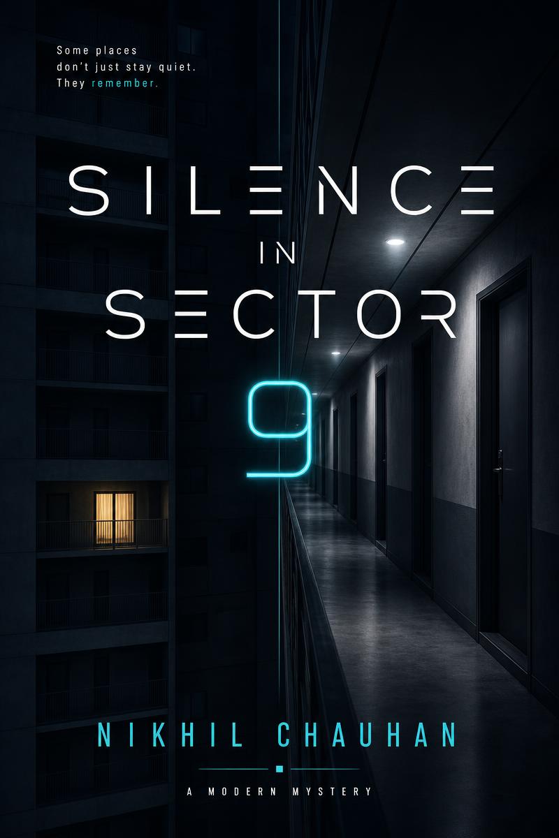 Silence In Sector 9 novel cover by Nikhil Chauhan