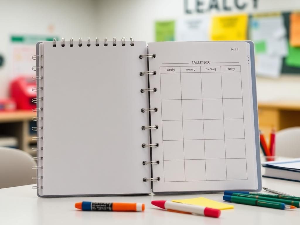 Teacher Lesson Planner Workbook printed book cover
